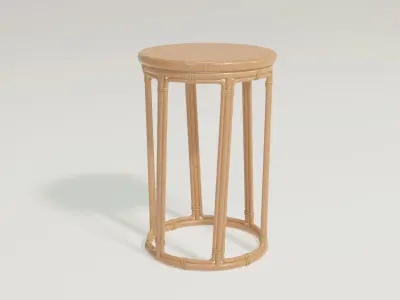 Bamboo high table  3D model