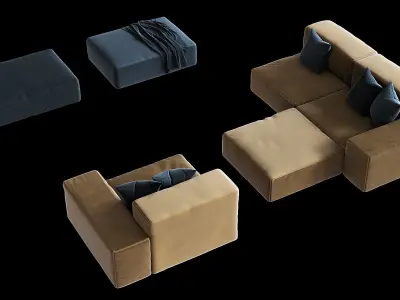 Cozy Sofa 3D model