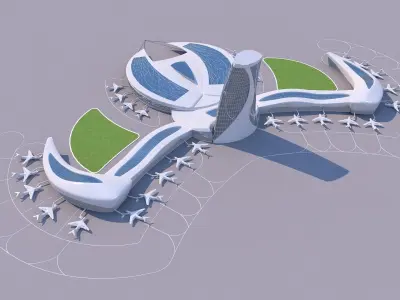 0047 - Airport Building 3D model