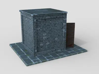 3D low poly store room Low-poly 3D model