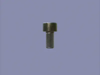 Steel Stained M5 Bolt Allen Cap with PBR 4K Textures 3D model