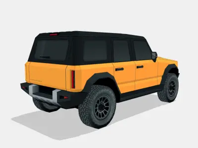 Generic off-road SUV Low-poly 3D model