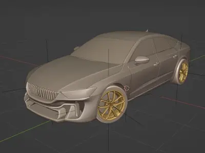 generic car Low-poly 3D model