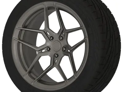 Rohana RFX11 Aftermarket Wheel Low-poly 3D model
