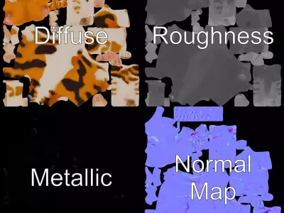 Animated Calico Cat model pack Low-poly 3D model