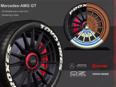 2020 Mercedes-Benz GT- AMG Low-poly 3D model