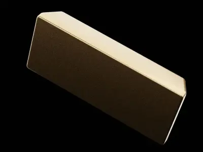 Golden Bar Low-poly 3D model