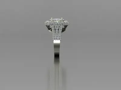 Halo Jewelry Ring 3D print model