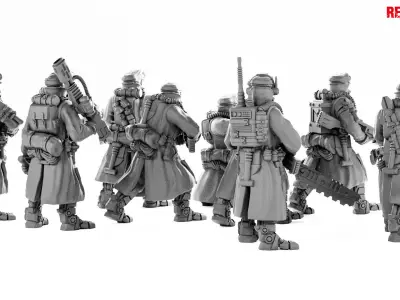 Death Squad Engineers of the Imperial Force 3D print model