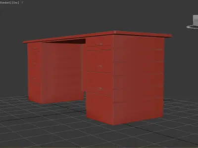 Free Executive Desk 3D Model  Top Quality Design Free low-poly 3D model