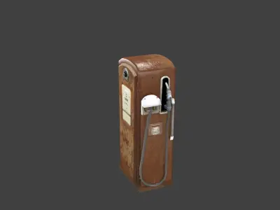 Fuel pump Old Low-poly 3D model