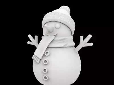 Cute Snowman Figurine 3D Printable Model 3D print model