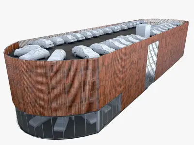 Multistory Car Park Collection Low-poly 3D model