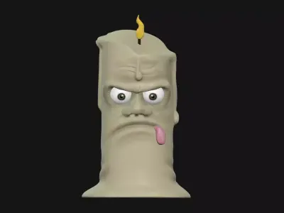 Funny Candle Decor - Candle Stl - Comic Candle  3D print model