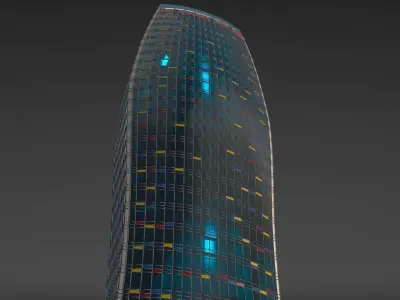 Kipco Tower Kuwait City 3D model
