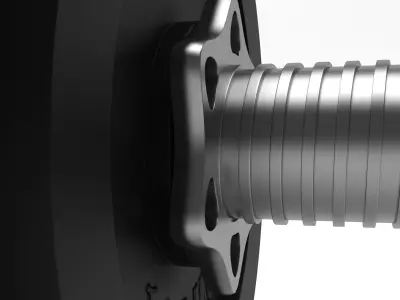 Dumbbell wheel with screw 3D model