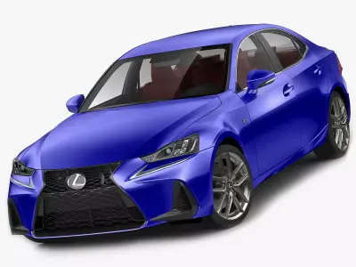 Lexus IS F-sport 2017 3D model