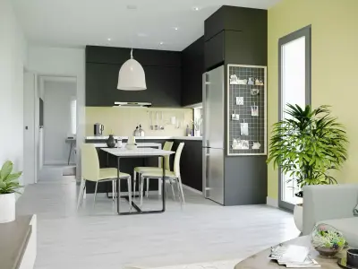 Yellow Modern Apartment 3D model