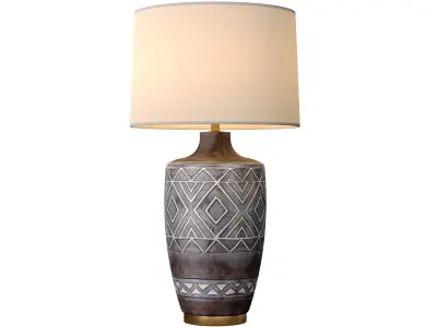 Rustic Southwest Country Nightstand bedside Provence Table Lamp  3D model