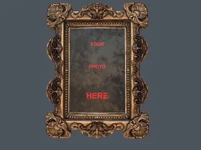 Antique Frame Low-poly 3D model