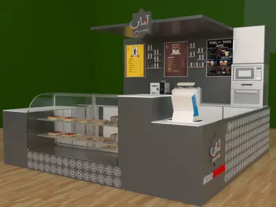 kiosk coffee shop 3D model