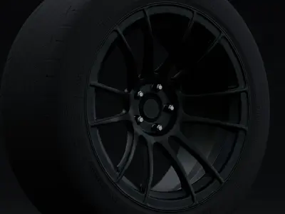 SSR GTX04 Aftermarket Wheel Low-poly 3D model