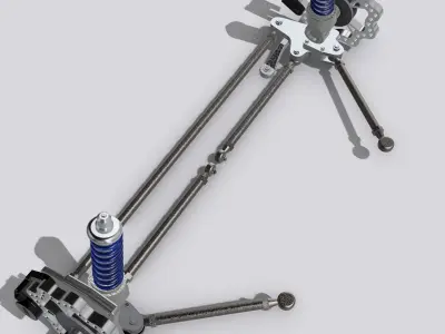 FUNNY CAR Front Hubs N Brakes N Suspension 3D print model