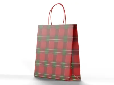 Gift Packaging - Christmas Gift Bag Set 3D model
