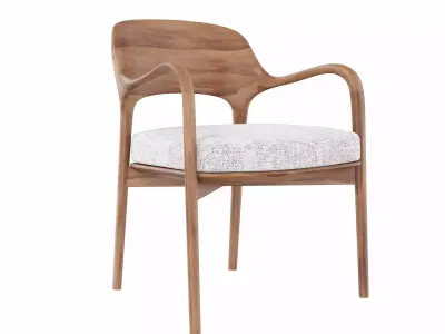 Wood chair 3D model purchase