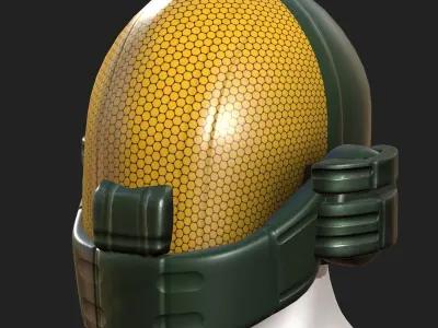 Helmet plastic mask protection pollution ball shaped Low-poly  Low-poly 3D model 3