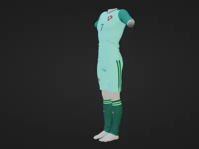 Portugal Sportwear Low-poly 3D model