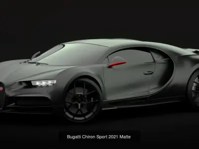 Bugatti Chiron Sport 2021 Collection 3D Model Pack