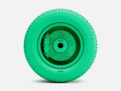 15x10 Weld Pro Star Wheel BFGoodrich Radial Tire 3D print model