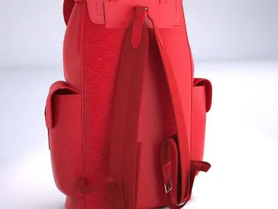 Supreme Louis Vuitton Bag Christopher Backpack PM Low-poly 3D model