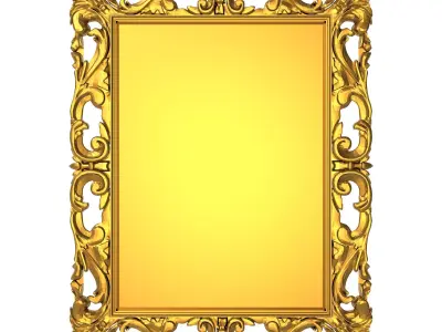 carved frame 3D model