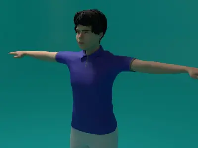 Tennis Player Man 3D model