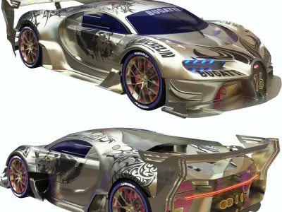 bugatti vision 3D model