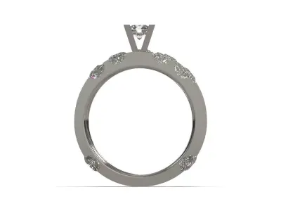 Luxury weeding ready for casting ring wr0124 3D print model