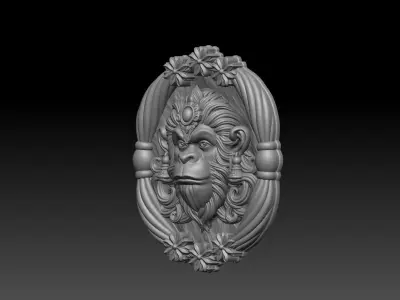 Hanuman ji frame for 3d print and CNC 3D print model