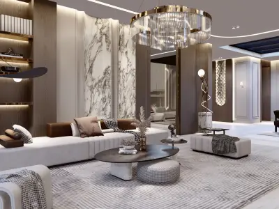 Sketchup Model Interior living room Design  3D model