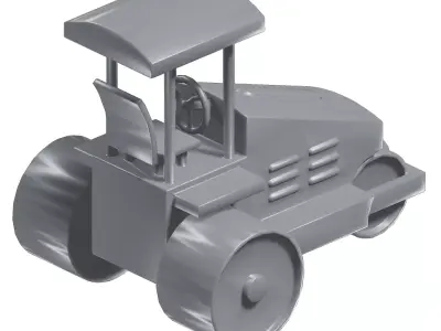 Games Road Roller Toy Low-poly 3D model