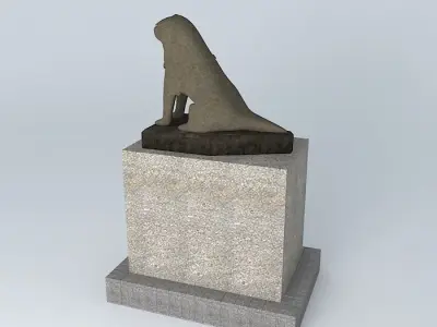 Hachiko Statue Free 3D model