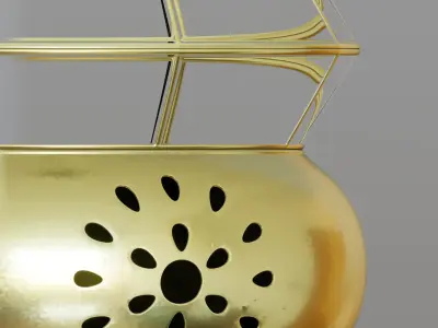 Intricate Arabic Lamp 3D model
