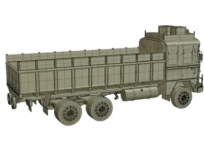 transport truck Low-poly 3D model