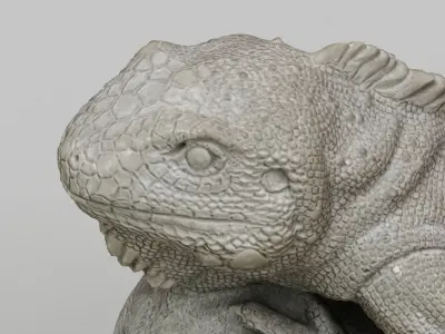 Lizard Statue 3D model
