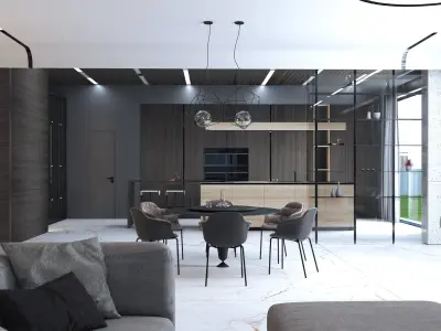 Contemporary house-interior design- design 3d with high quality 3D model