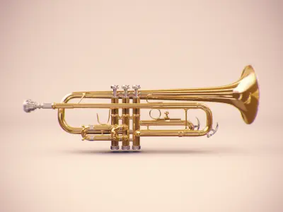 Trumpet golden 3D model