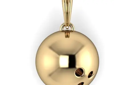 Bowling Ball Pendant  3D print model