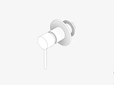 Hob Mixer Tap - Luxury - Sleek Low-poly 3D model
