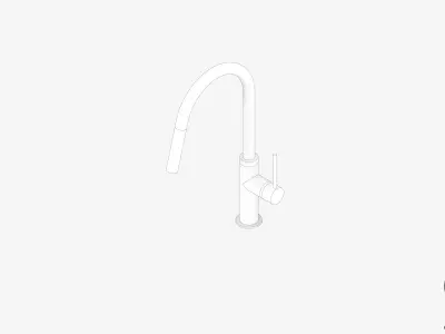 Sink Mixer - Luxury - Sleek - Pull Out Low-poly 3D model